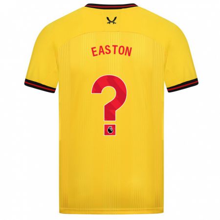 Kandiny Kinder Evan Easton #0 Gelb Auswärtstrikot Trikot 2023/24 T-Shirt