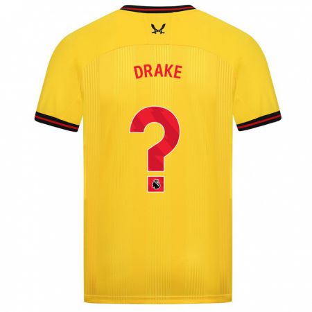 Kandiny Kinder Ben Drake #0 Gelb Auswärtstrikot Trikot 2023/24 T-Shirt