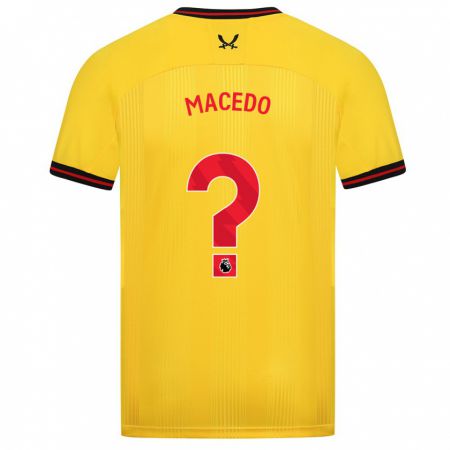 Kandiny Kinder Fernando Macedo #0 Gelb Auswärtstrikot Trikot 2023/24 T-Shirt