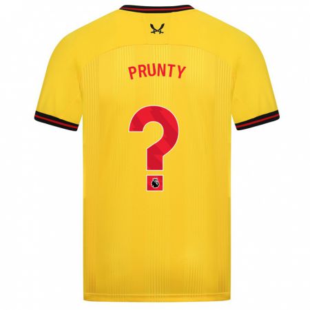 Kandiny Kinder Jayden Prunty #0 Gelb Auswärtstrikot Trikot 2023/24 T-Shirt