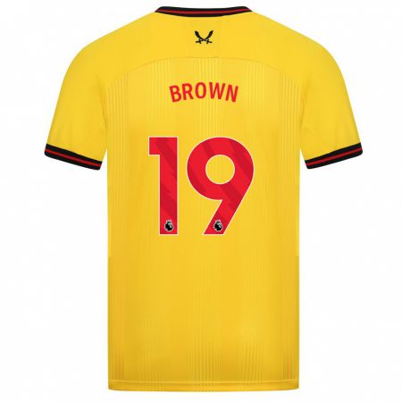 Kandiny Kinder Alanta Brown #19 Gelb Auswärtstrikot Trikot 2023/24 T-Shirt