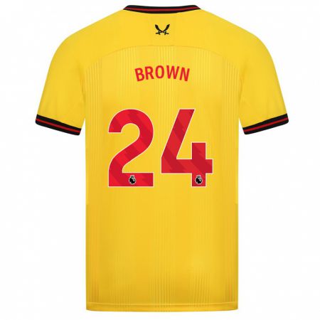 Kandiny Kinder Rachel Brown #24 Gelb Auswärtstrikot Trikot 2023/24 T-Shirt