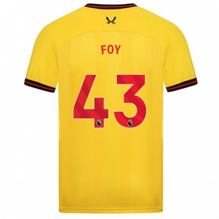 Kandiny Kinder Gus Foy #43 Gelb Auswärtstrikot Trikot 2023/24 T-Shirt