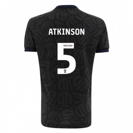 Kandiny Kinder Rob Atkinson #5 Schwarz Auswärtstrikot Trikot 2023/24 T-Shirt