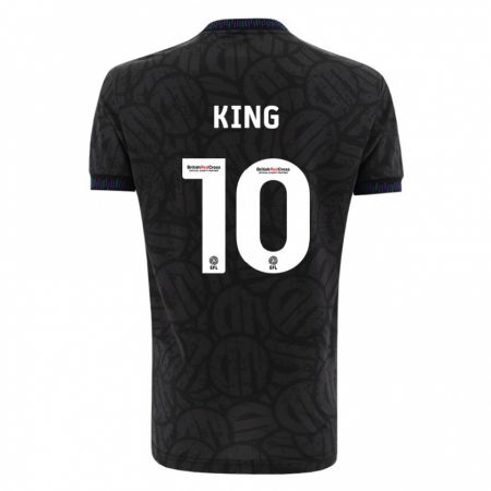 Kandiny Kinder Andy King #10 Schwarz Auswärtstrikot Trikot 2023/24 T-Shirt