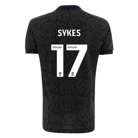 Kandiny Kinder Mark Sykes #17 Schwarz Auswärtstrikot Trikot 2023/24 T-Shirt