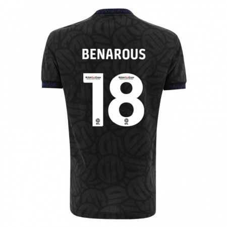 Kandiny Kinder Ayman Benarous #18 Schwarz Auswärtstrikot Trikot 2023/24 T-Shirt