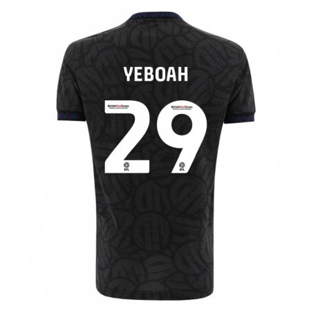 Kandiny Kinder Ephraim Yeboah #29 Schwarz Auswärtstrikot Trikot 2023/24 T-Shirt