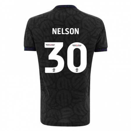 Kandiny Kinder Raekwon Nelson #30 Schwarz Auswärtstrikot Trikot 2023/24 T-Shirt