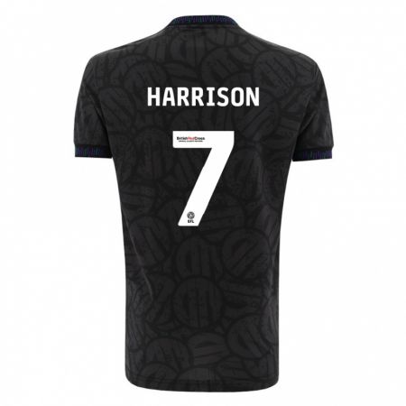 Kandiny Kinder Abi Harrison #7 Schwarz Auswärtstrikot Trikot 2023/24 T-Shirt