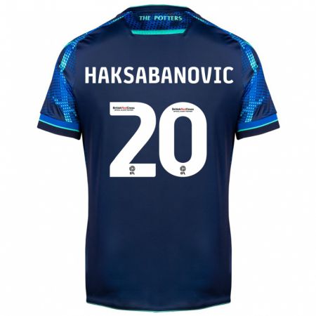 Kandiny Kinder Sead Hakšabanović #20 Marine Auswärtstrikot Trikot 2023/24 T-Shirt