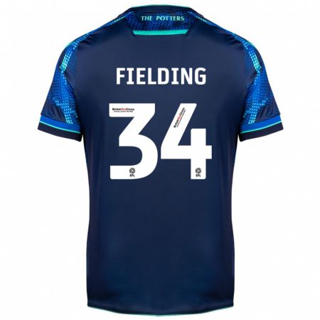Kandiny Kinder Frank Fielding #34 Marine Auswärtstrikot Trikot 2023/24 T-Shirt