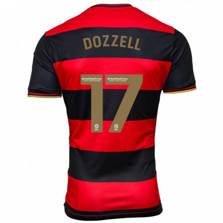 Kandiny Kinder Andre Dozzell #17 Schwarz Rot Auswärtstrikot Trikot 2023/24 T-Shirt