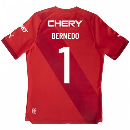 Kandiny Kinder Vicente Bernedo #1 Rot Auswärtstrikot Trikot 2023/24 T-Shirt
