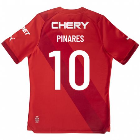 Kandiny Kinder César Pinares #10 Rot Auswärtstrikot Trikot 2023/24 T-Shirt