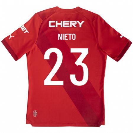 Kandiny Kinder Byron Nieto #23 Rot Auswärtstrikot Trikot 2023/24 T-Shirt