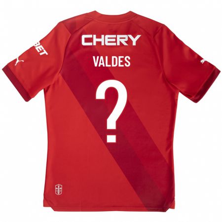 Kandiny Kinder Francisco Valdés #0 Rot Auswärtstrikot Trikot 2023/24 T-Shirt