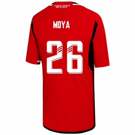 Kandiny Kinder Matías Moya #26 Rot Auswärtstrikot Trikot 2023/24 T-Shirt
