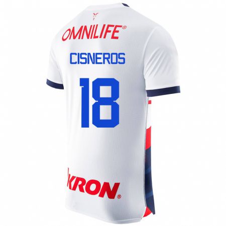 Kandiny Kinder Ronaldo Cisneros #18 Weiß Auswärtstrikot Trikot 2023/24 T-Shirt
