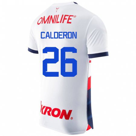 Kandiny Kinder Cristian Calderón #26 Weiß Auswärtstrikot Trikot 2023/24 T-Shirt