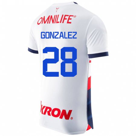 Kandiny Kinder Fernando González #28 Weiß Auswärtstrikot Trikot 2023/24 T-Shirt
