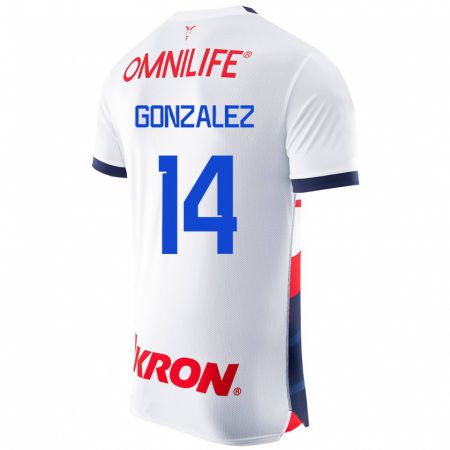 Kandiny Kinder Ivonne González #14 Weiß Auswärtstrikot Trikot 2023/24 T-Shirt