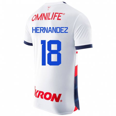 Kandiny Kinder Montserrat Hernández #18 Weiß Auswärtstrikot Trikot 2023/24 T-Shirt