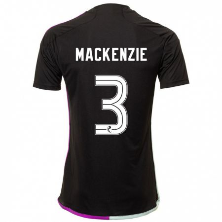 Kandiny Kinder Jack Mackenzie #3 Schwarz Auswärtstrikot Trikot 2023/24 T-Shirt