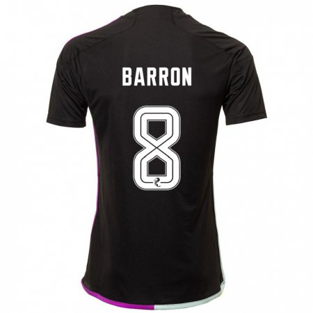 Kandiny Kinder Connor Barron #8 Schwarz Auswärtstrikot Trikot 2023/24 T-Shirt