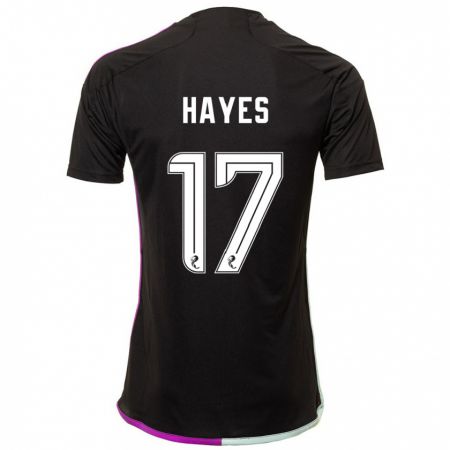 Kandiny Kinder Jonny Hayes #17 Schwarz Auswärtstrikot Trikot 2023/24 T-Shirt