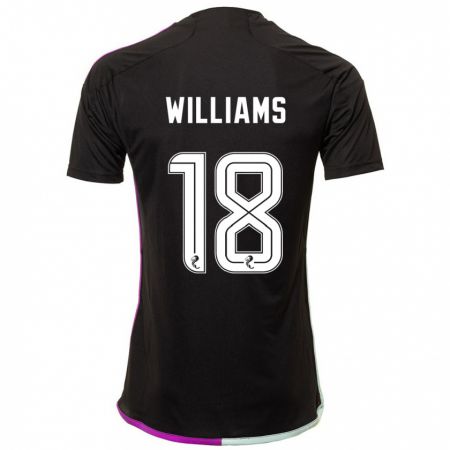 Kandiny Kinder Rhys Williams #18 Schwarz Auswärtstrikot Trikot 2023/24 T-Shirt