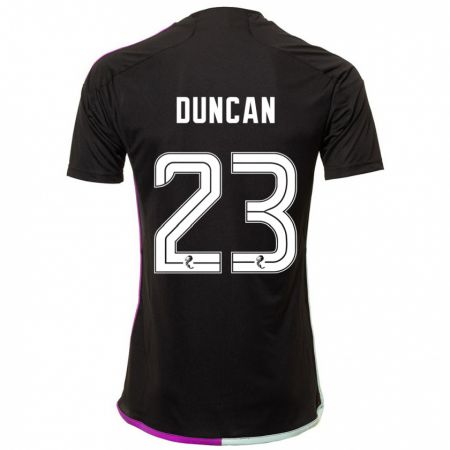 Kandiny Kinder Ryan Duncan #23 Schwarz Auswärtstrikot Trikot 2023/24 T-Shirt