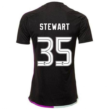 Kandiny Kinder Alfie Stewart #35 Schwarz Auswärtstrikot Trikot 2023/24 T-Shirt