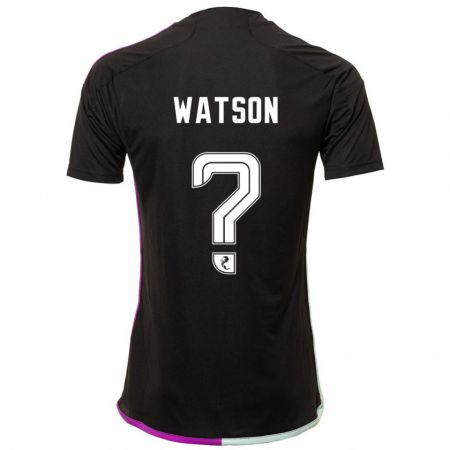 Kandiny Kinder Kai Watson #0 Schwarz Auswärtstrikot Trikot 2023/24 T-Shirt