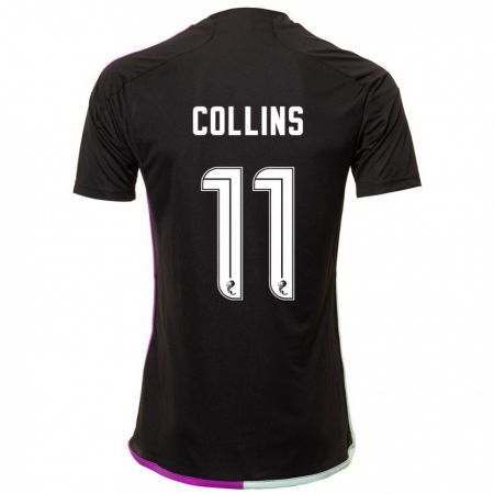 Kandiny Kinder Bailley Collins #11 Schwarz Auswärtstrikot Trikot 2023/24 T-Shirt