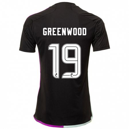 Kandiny Kinder Brodie Greenwood #19 Schwarz Auswärtstrikot Trikot 2023/24 T-Shirt