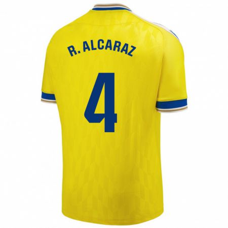 Kandiny Herren Rubén Alcaraz #4 Gelb Heimtrikot Trikot 2023/24 T-Shirt