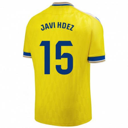 Kandiny Herren Javi Hernández #15 Gelb Heimtrikot Trikot 2023/24 T-Shirt
