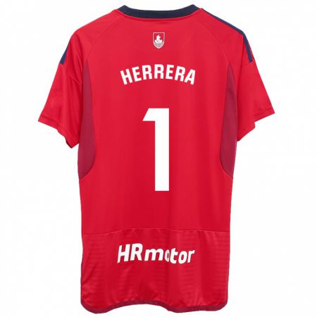 Kandiny Herren Sergio Herrera #1 Rot Heimtrikot Trikot 2023/24 T-Shirt