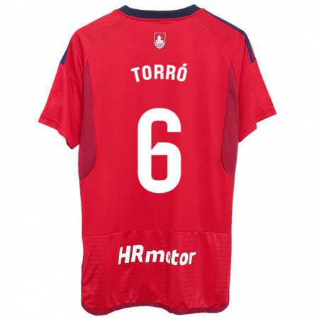 Kandiny Herren Lucas Torró #6 Rot Heimtrikot Trikot 2023/24 T-Shirt
