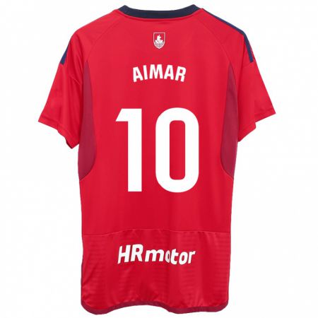 Kandiny Herren Aimar Oroz #10 Rot Heimtrikot Trikot 2023/24 T-Shirt