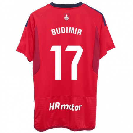 Kandiny Herren Ante Budimir #17 Rot Heimtrikot Trikot 2023/24 T-Shirt