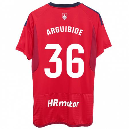 Kandiny Herren Iñigo Arguibide #36 Rot Heimtrikot Trikot 2023/24 T-Shirt