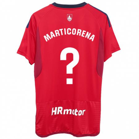 Kandiny Herren Ander Marticorena #0 Rot Heimtrikot Trikot 2023/24 T-Shirt