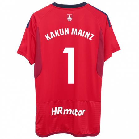 Kandiny Herren Kakun Mainz #1 Rot Heimtrikot Trikot 2023/24 T-Shirt