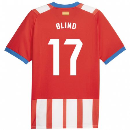 Kandiny Herren Daley Blind #17 Rot-Weiss Heimtrikot Trikot 2023/24 T-Shirt