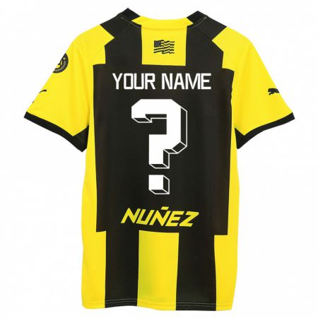 Kandiny Herren Ihren Namen #0 Gelb Schwarz Heimtrikot Trikot 2023/24 T-Shirt