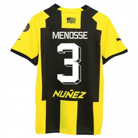 Kandiny Herren Hernán Menosse #3 Gelb Schwarz Heimtrikot Trikot 2023/24 T-Shirt