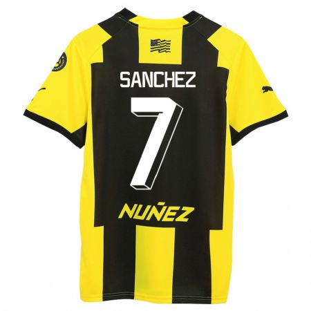 Kandiny Herren Carlos Sánchez #7 Gelb Schwarz Heimtrikot Trikot 2023/24 T-Shirt
