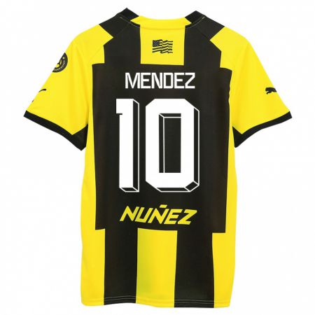 Kandiny Herren Kevin Méndez #10 Gelb Schwarz Heimtrikot Trikot 2023/24 T-Shirt
